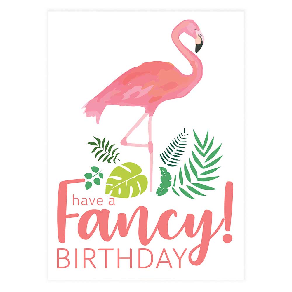 Fancy Birthday Flamingo Potluck Press