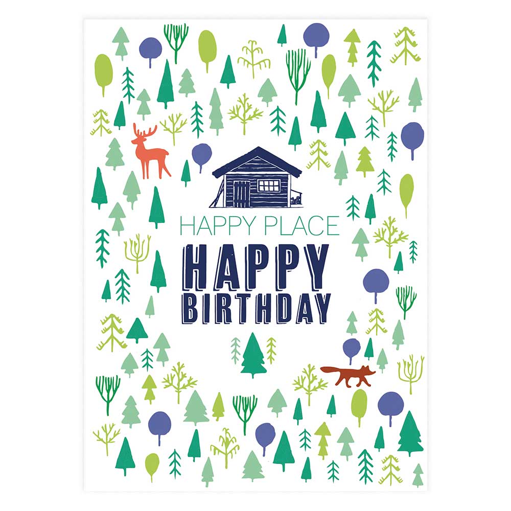 Happy Place Happy Birthday Cabin - Potluck Press