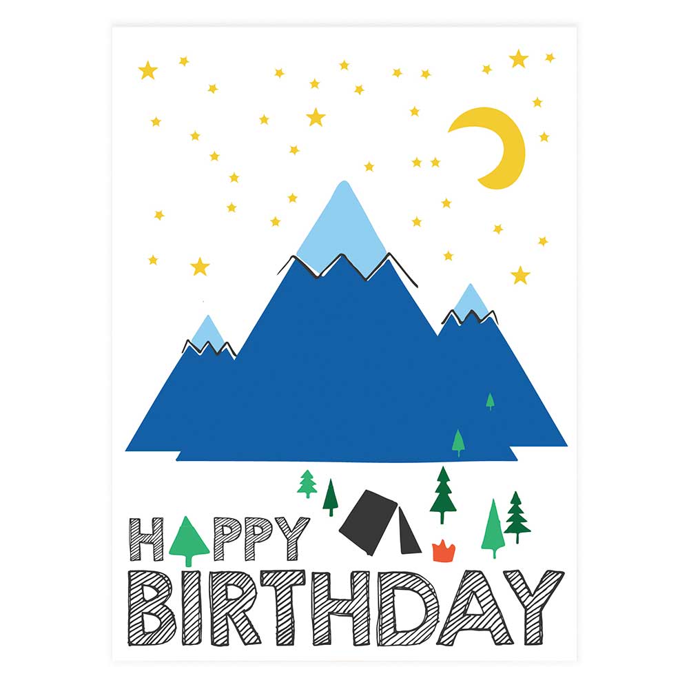 Birthday Mountains and Tent - Potluck Press