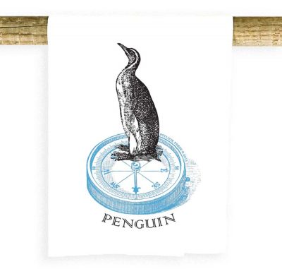 Making Spirits Bright Penguins Swedish Dishcloth by Potluck Press